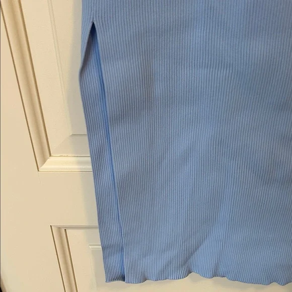 Elegant Blue Sleeveless Dress by MABLE. Great strap detail in back and a slit - Picture 5 of 7